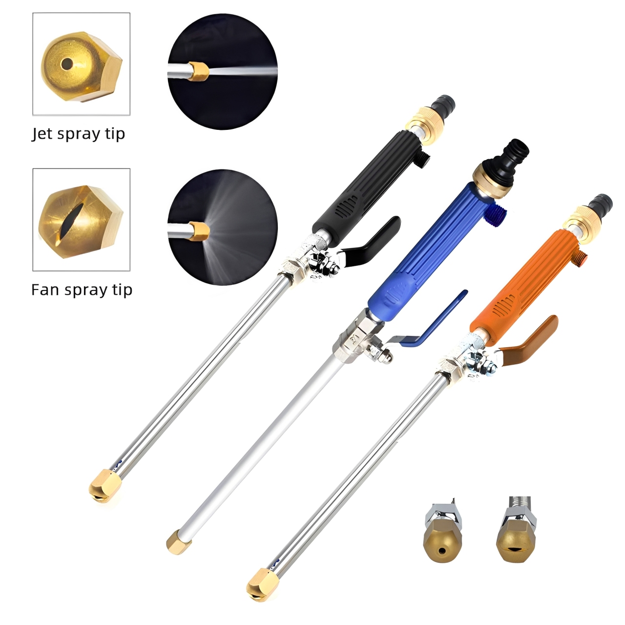 Gardening Tools Uses - ปืนฉีดน้ำแรงดันสูงสำหรับล้างรถ พร้อมสายฉีดน้ำและหัวฉีดแบบพ่น ใช้สำหรับทำความสะอาดบ้านและสวน