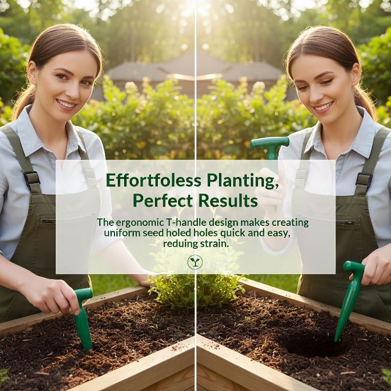 Gardening Tools Uses - เครื่องเจาะดินแบบมือถือ 1 ชิ้น น้ำหนักเบา พร้อมสเกลวัดชัดเจน สำหรับการปลูกเมล็ดพันธุ์อย่างแม่นยำ