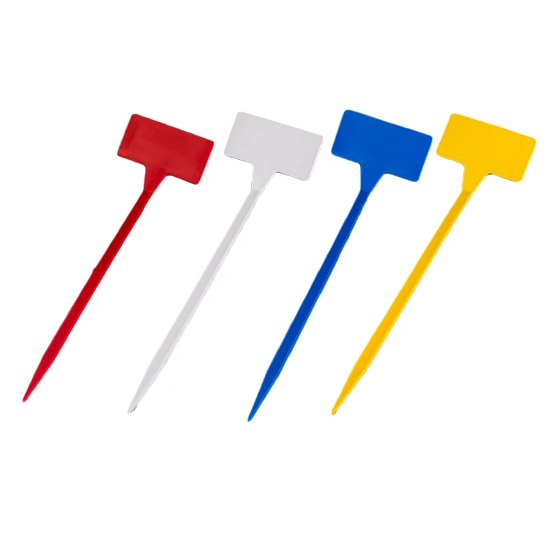 Gardening Tools Gifts - ป้ายติดต้นไม้ในบ้านอุปกรณ์ทำสวนแบบเสาพลาสติก10ชิ้น/เซ็ตแบบ DIY ขึ้นด้านบนใหม่