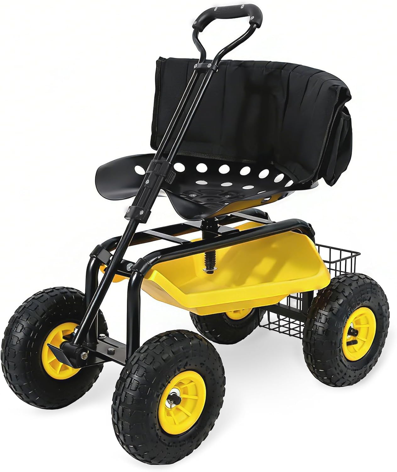 Gardening Tools For Seniors - สกู๊ตเตอร์สวนแบบ Heavy Duty ปรับความสูงได้ 360 องศา