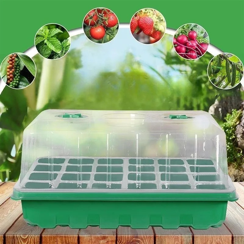 Propagation Tray Dome - ชุดถาดเพาะกล้า 1/5 ชิ้น - ถาดเพาะต้นกล้า 24