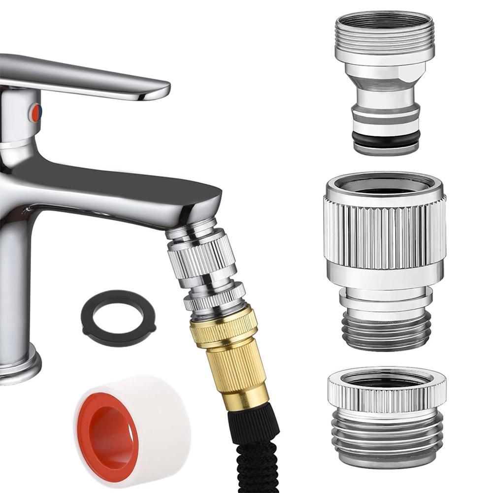 Gardening Tools Gifts - ชุดอะแดปเตอร์ก๊อกน้ําสําหรับท่อสวนและการเชื่อมต่อฝักบัว Quick Connectors อะแดปเตอร์ท่ออ่างล้างหน้า FITTING เครื่องมือรดน้ําสวน