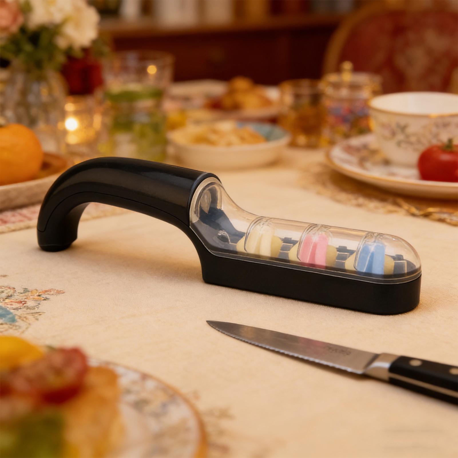 Gardening Tools For Seniors - เครื่องลับคมกรรไกร 3 ขั้นตอน พร้อมด้ามจับกันลื่น หินลับคม เครื่องมือสำหรับสวน