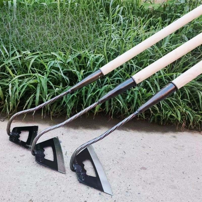 Gardening Tools Japanese - คราดเหล็กแมงกานีส, จอบ, กำจัดวัชพืช, แบบกลวง, สำหรับการเกษตร, แบบหนา,