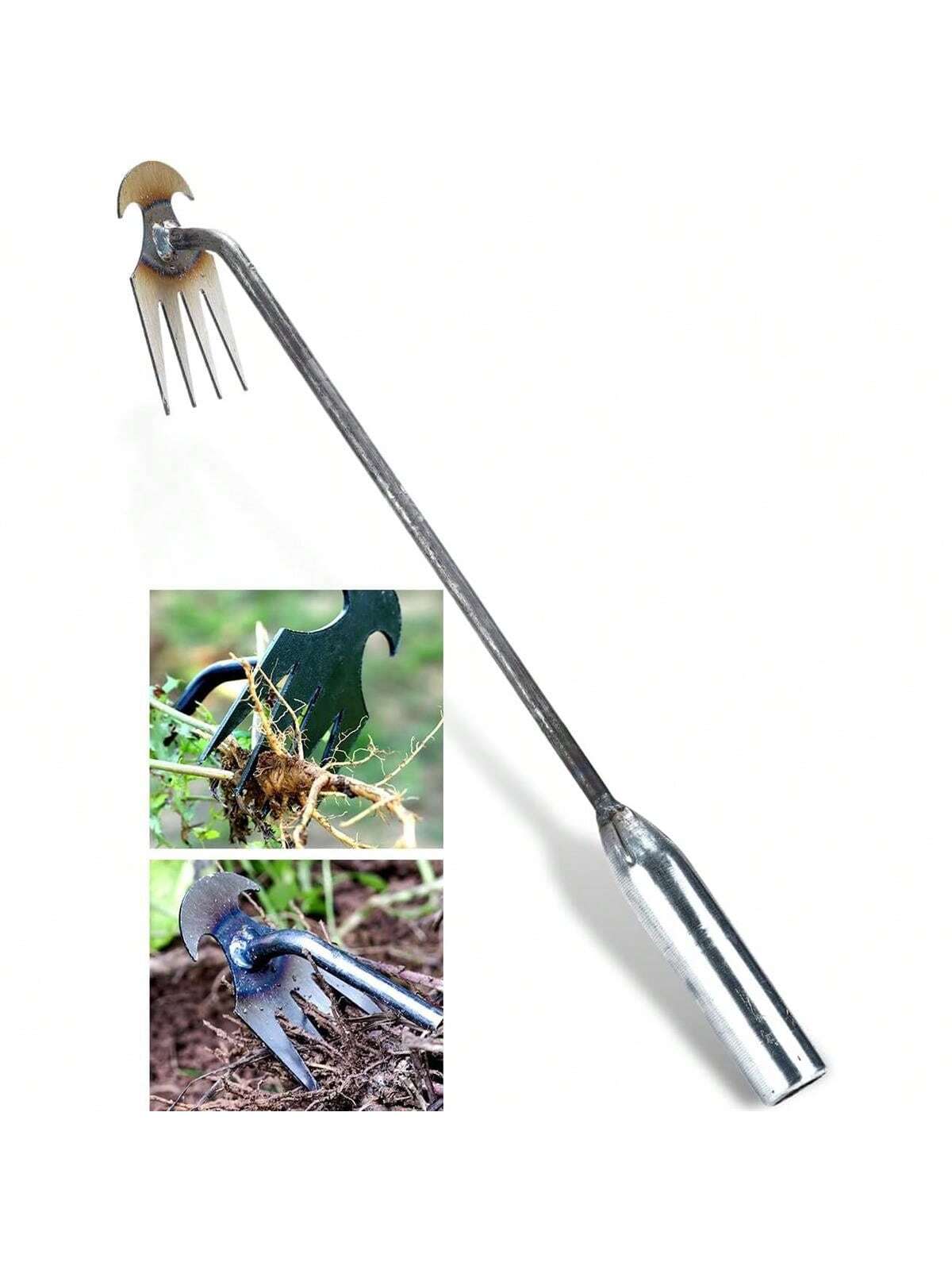 Gardening Tools For Weeds - 4 ฟัน - มัลติฟังก์ชั่นมือ Weeder สําหรับ