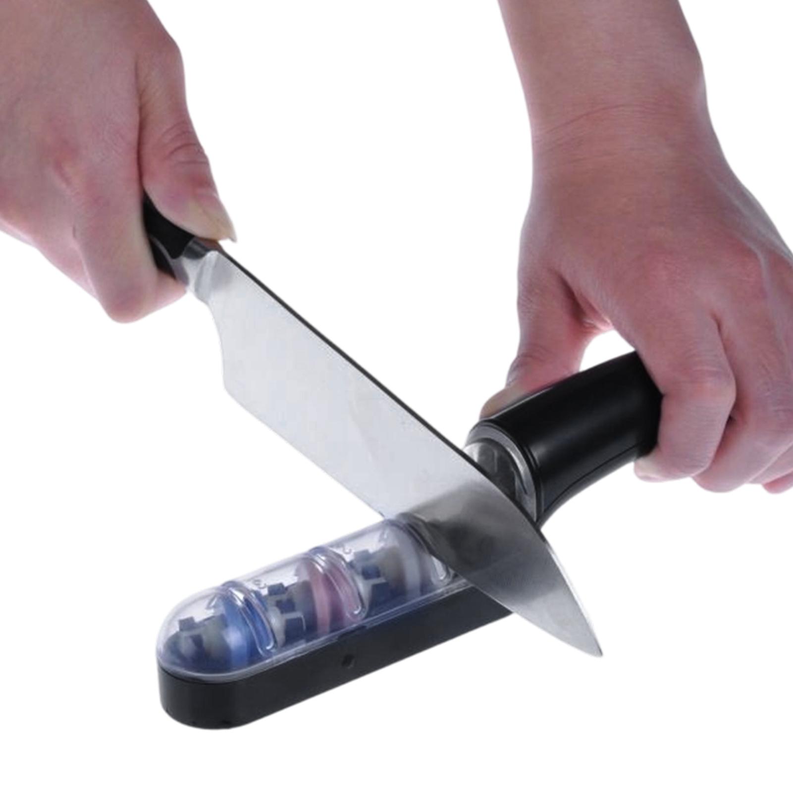 Gardening Tools For Seniors - เครื่องลับคมมีด 3 ขั้นตอน ระดับมืออาชีพ พร้อมด้ามจับกันลื่น สำหรับมีดทำครัว