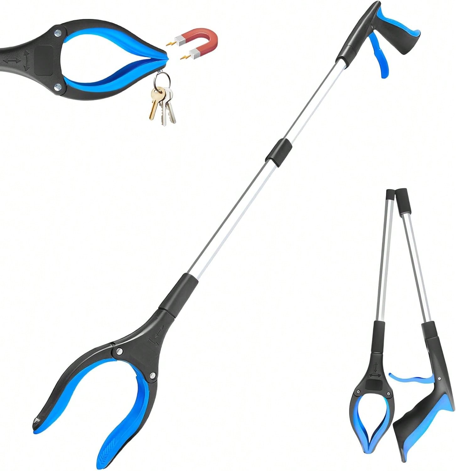 Gardening Tools For Seniors - เครื่องมือจับสิ่งของแบบพับได้ 32 นิ้ว สำหรับผู้สูงอายุ - ไม้คีบแบบยาวพิเศษ