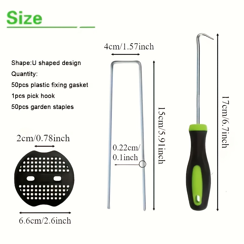 101pcs Garden Stakes ชุด-U-รูป - Gardening Tools For Weeds บทวิจารณ์และราคา