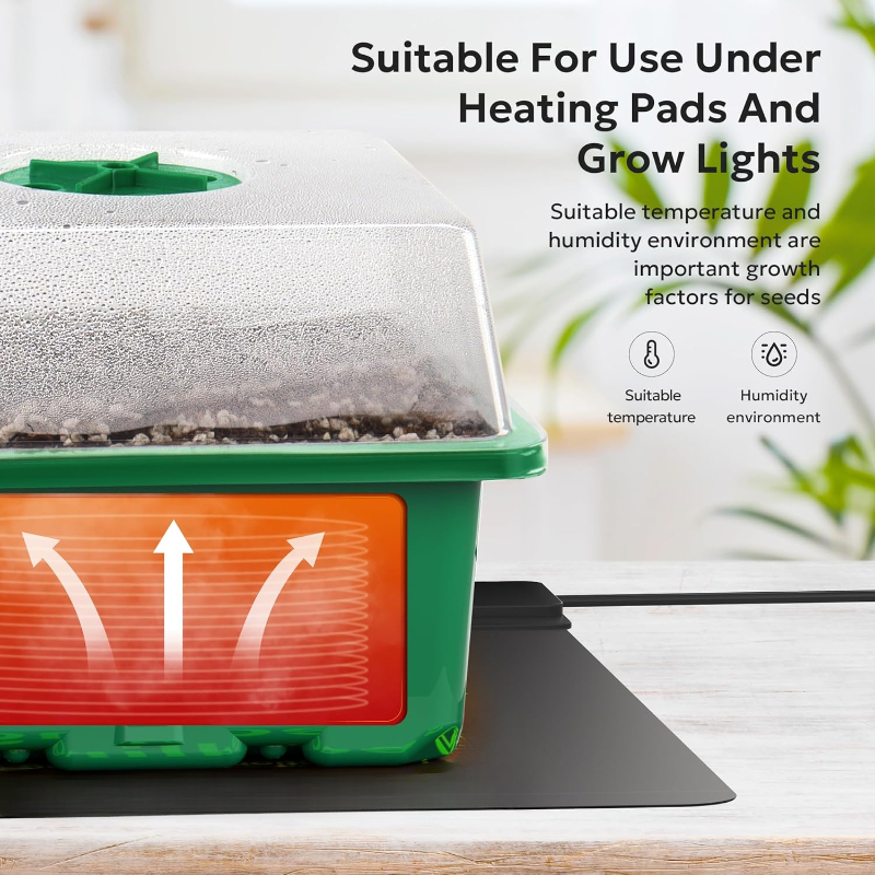 10PCS ต้นกล้าถาด Seed Starter  - Propagation Tray Dome บทวิจารณ์และราคา