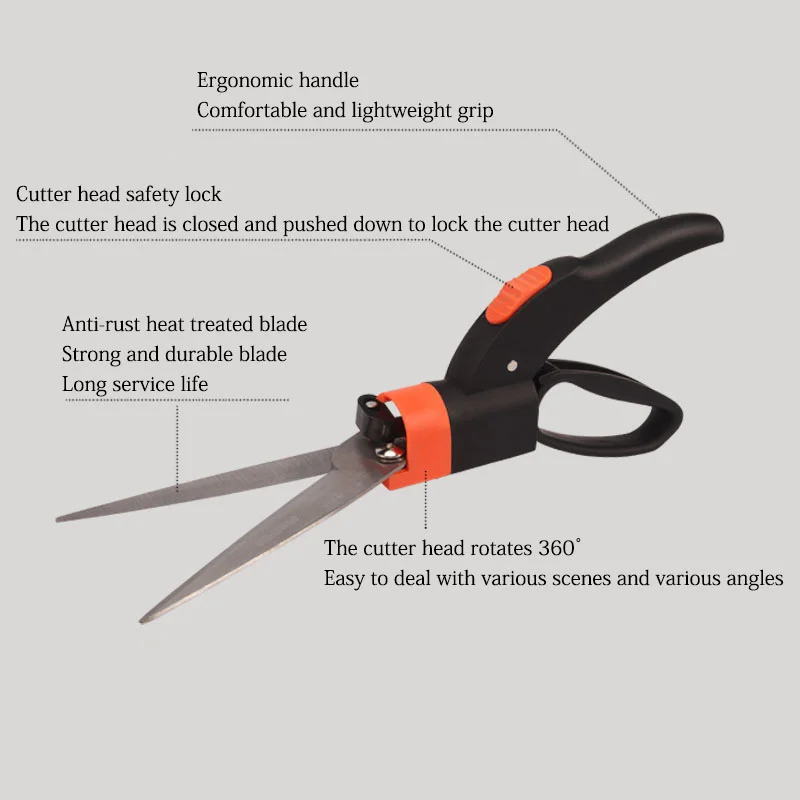 360 °   กรรไกรตัดหญ้าแบบหมุนได - Gardening Tools Japanese บทวิจารณ์และราคา