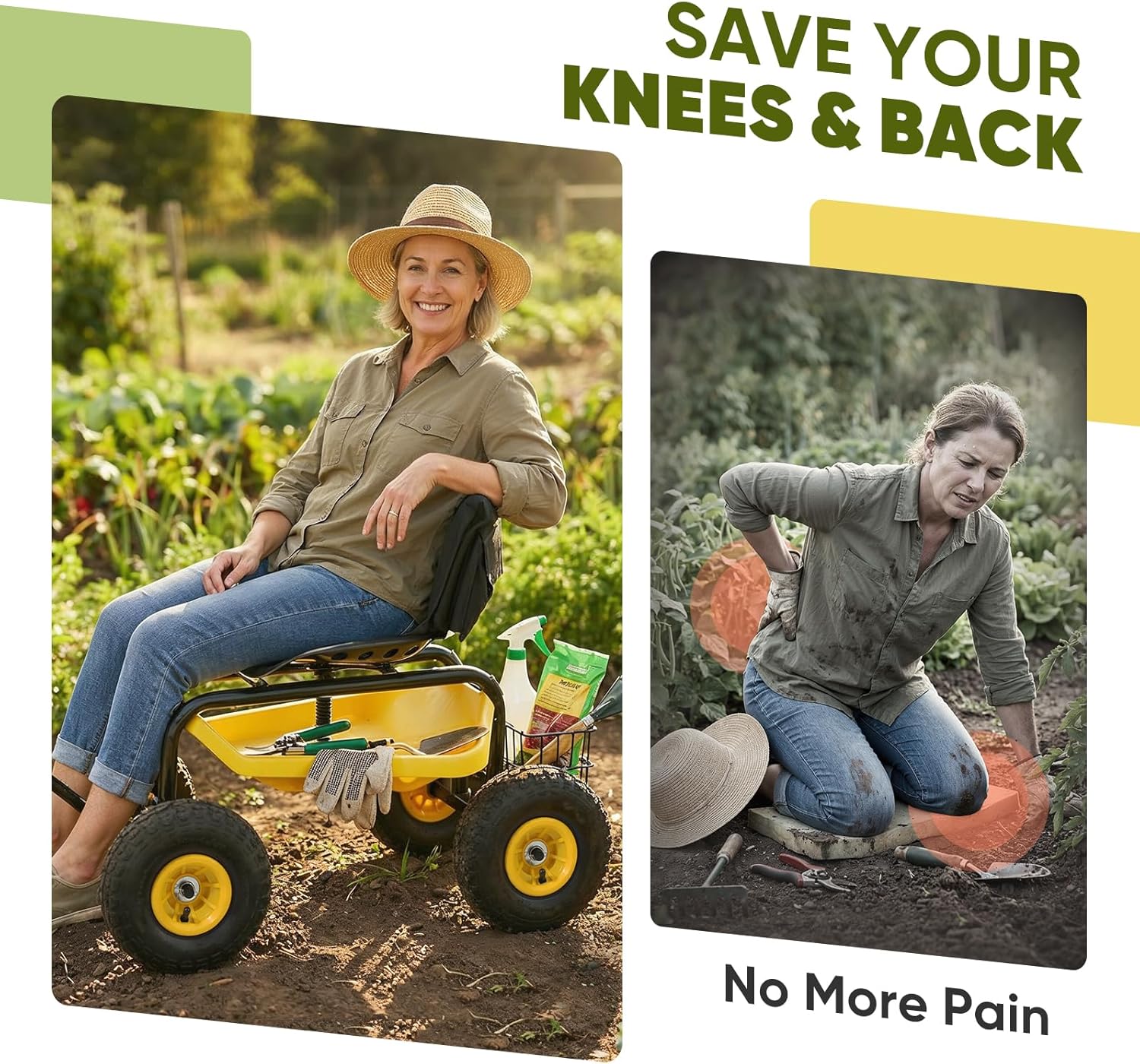 สกู๊ตเตอร์สวนแบบ Heavy Duty ปร - Gardening Tools For Seniors บทวิจารณ์และราคา