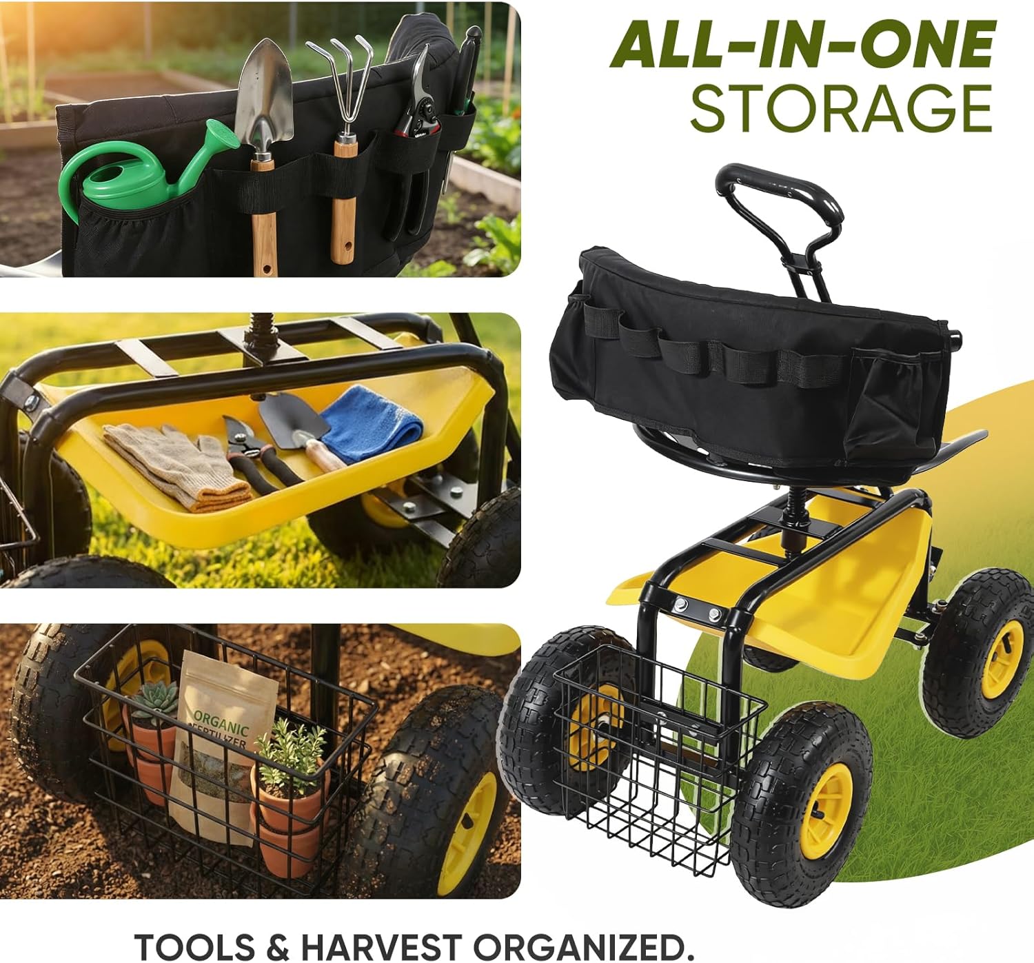 สกู๊ตเตอร์สวนแบบ Heavy Duty ปร - Gardening Tools For Seniors บทวิจารณ์และราคา