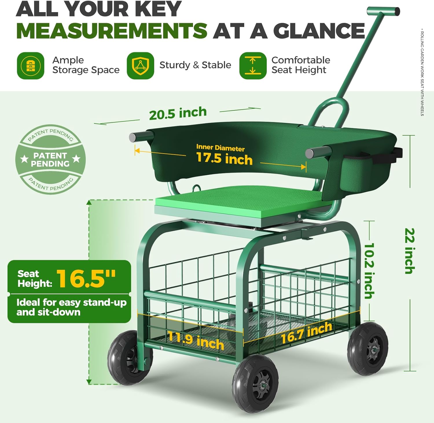 เก้าอี้สวนพร้อมล้อเลื่อน หมุนไ - Gardening Tools For Seniors บทวิจารณ์และราคา