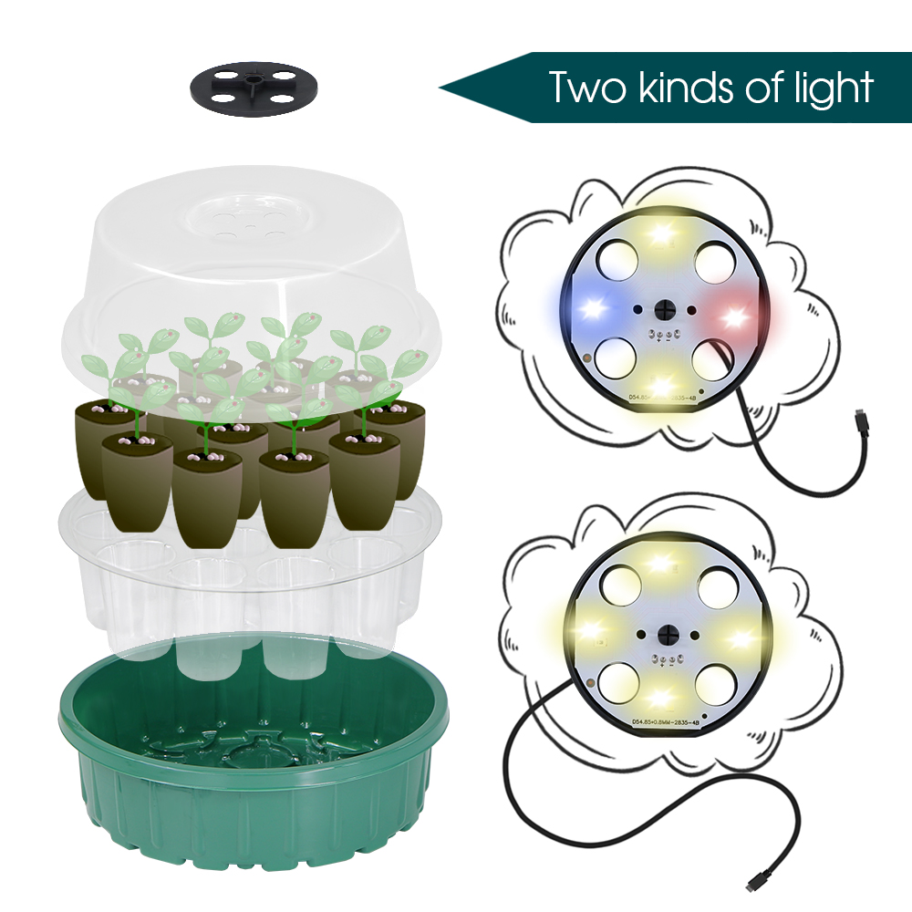 รอบSeed Starterถาดเต็มสเปกตรัม - Propagation Tray Dome บทวิจารณ์และราคา