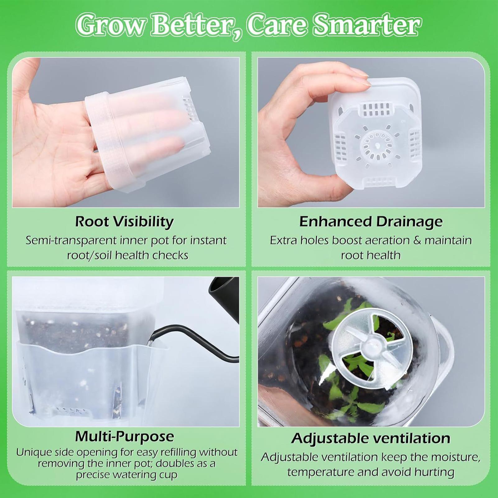 กระถางปลูกต้นไม้แบบรดน้ำเองได้ - Propagation Tray Dome บทวิจารณ์และราคา